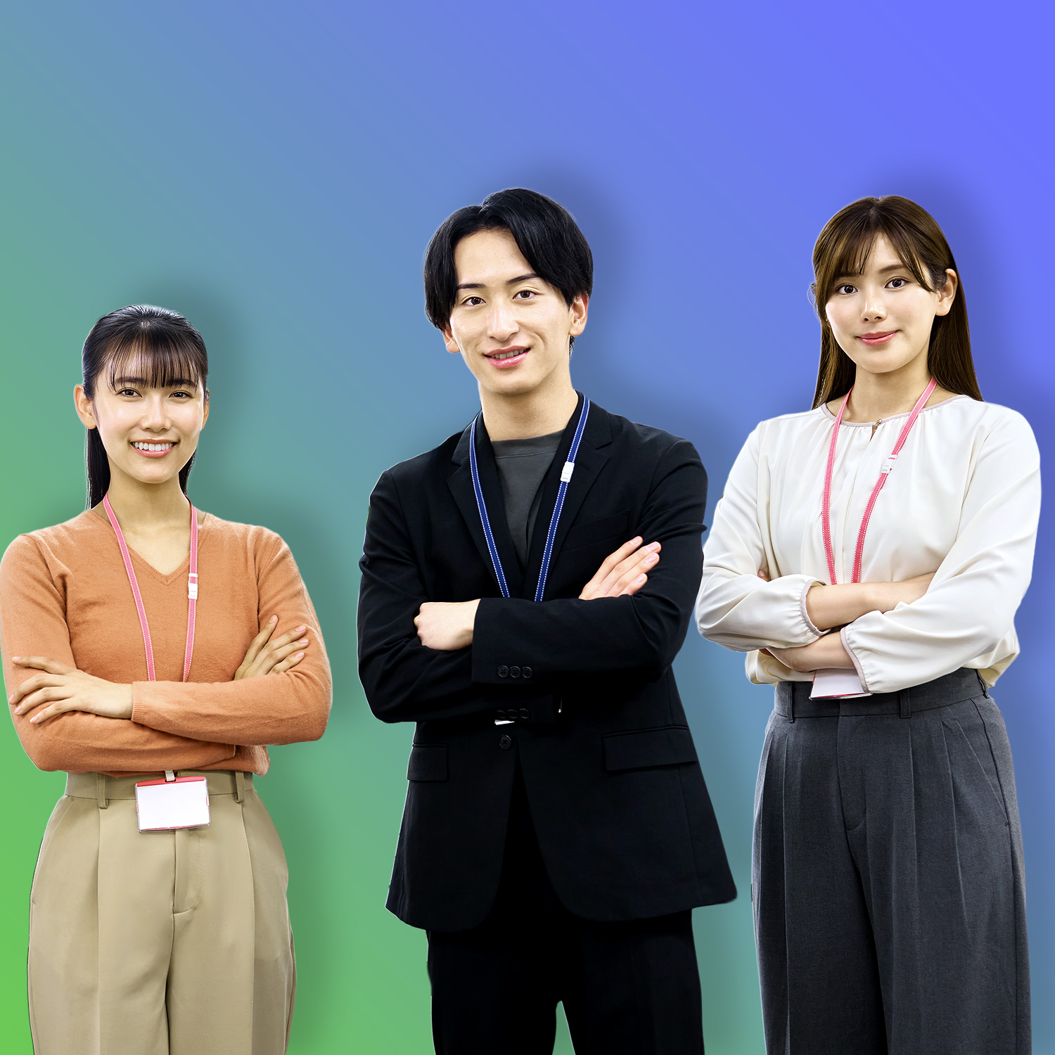 男女の派遣スタッフの写真